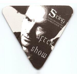 Sting Backstage Pass After Show 1996 World Tour Vintage Pop Rock Police Cloth